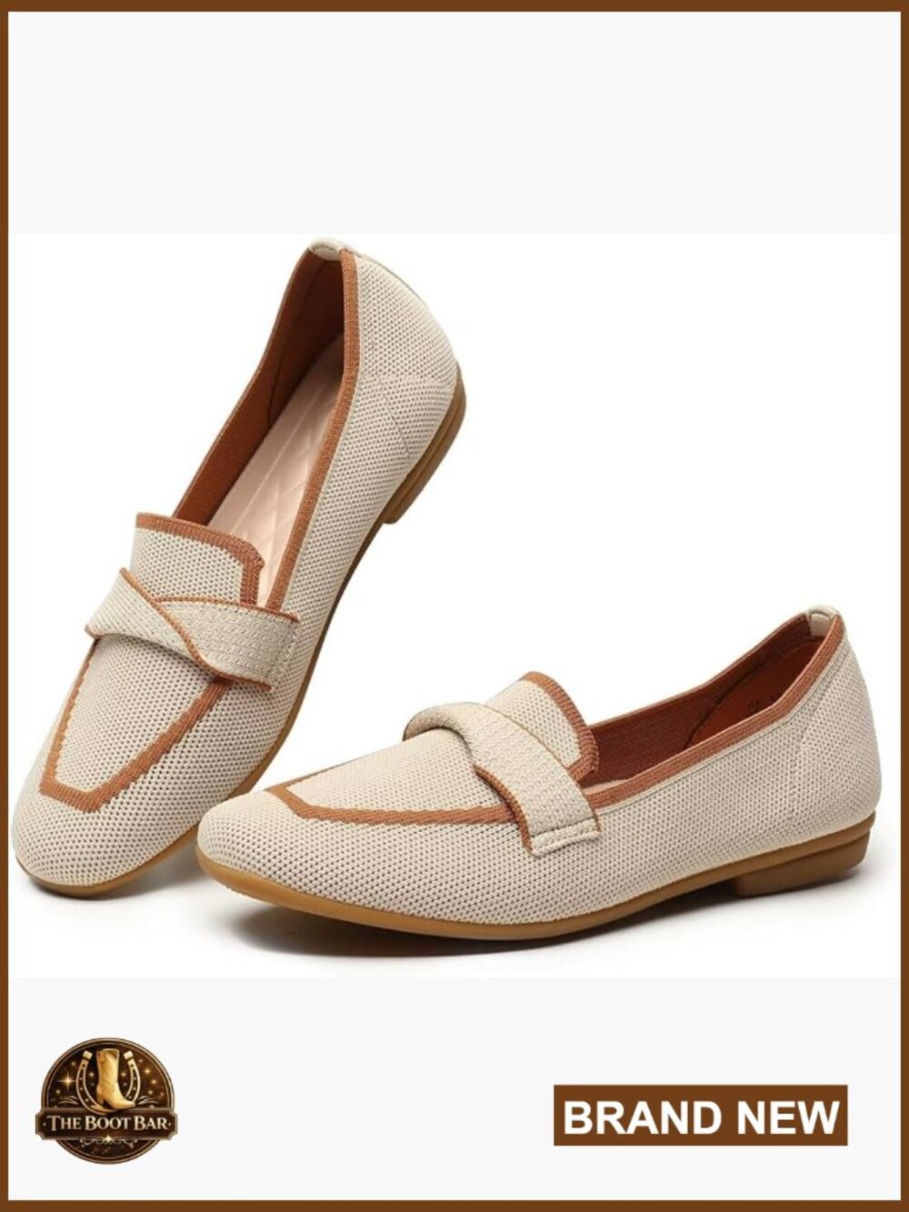 Women's Slip-on Loafer Flats Knit Comfort Walking Office Penny Driving Shoes